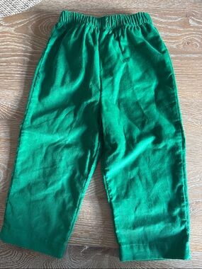 Emerald Green Elastic Waist Pants